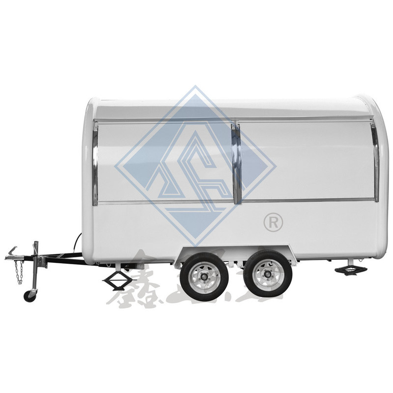 맞춤형 산업형 둥근 모델 모바일 핫도그 커피 음식 트럭 3.5M 더블 축