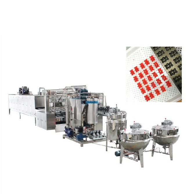 산업용 150kg/h 하드 캔디 제조 기계 캔디 캔디 롤리팝 곰 생산