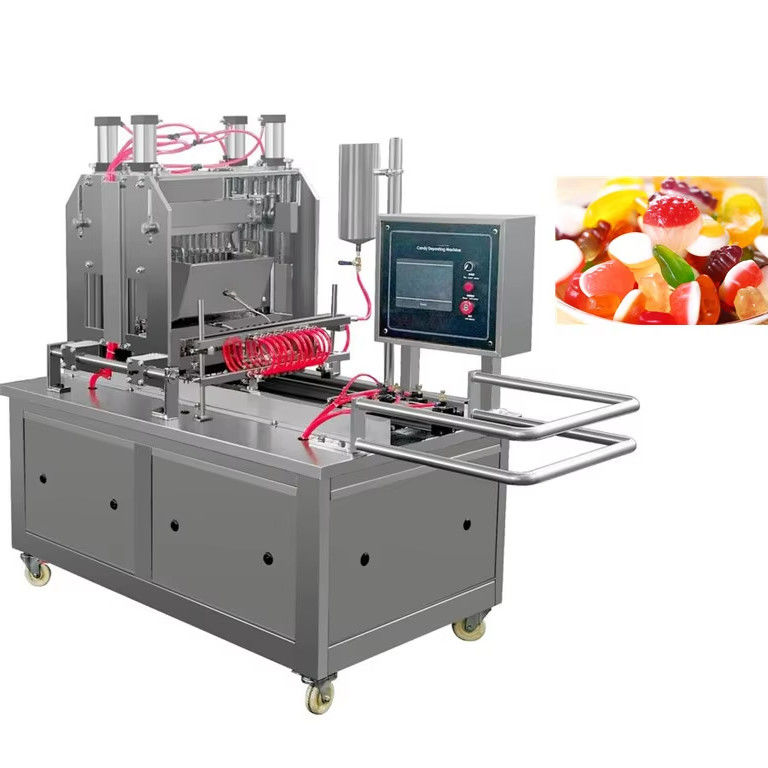1.5KW 초콜릿 토피 롤리팝 고무 곰 기계 50kg / h 산업용 과자 제조